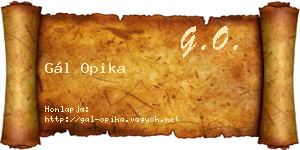 Gál Opika névjegykártya